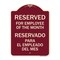 Signmission Reserved for Employee of Month Reservado Para El Empleado Del Mes Alum, 24" x 18", BU-1824-23206 A-DES-BU-1824-23206 - alternate 1